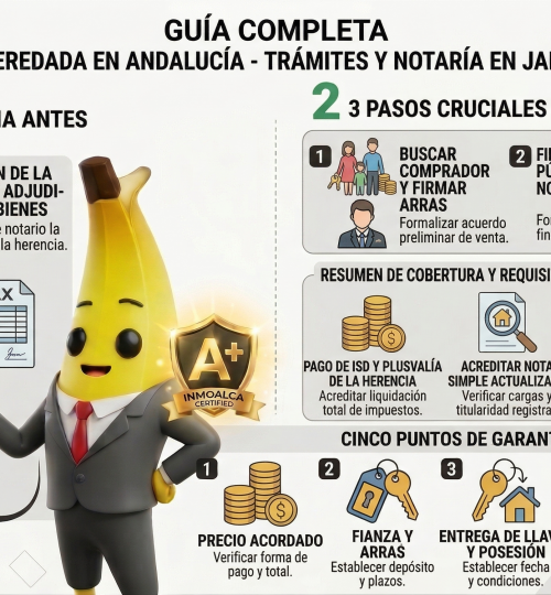 vender casa heredada Andalucía trámites notaría Jaén