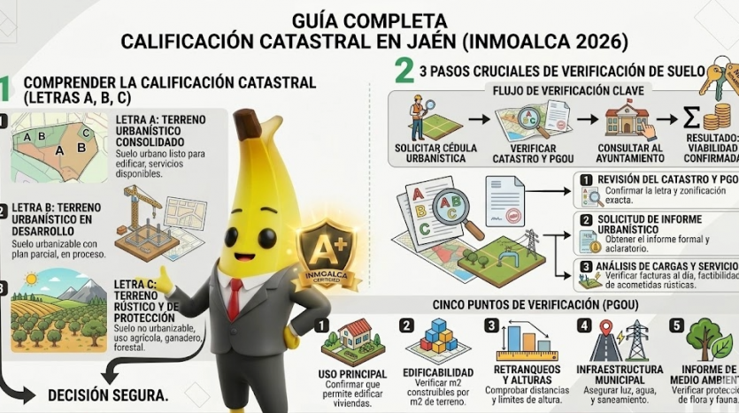 calificación catastral letras A B C mapa Jaén urbanístico rústico