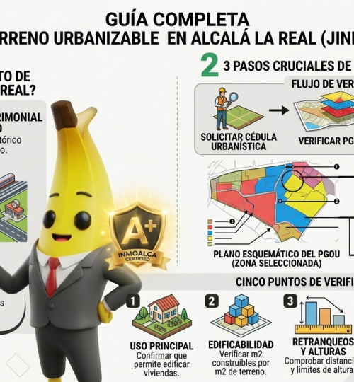 comprar terreno urbanizable Jaén plano PGOU Alcalá la Real