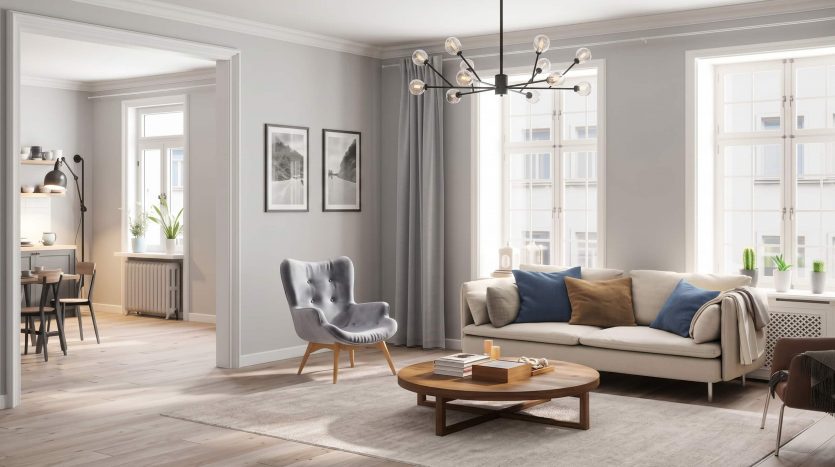 Salón decorado con home staging para vender una vivienda rápido en Alcalá la Real