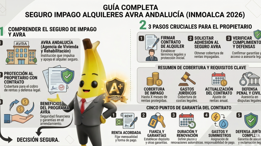seguro impago alquileres AVRA Andalucía contrato propietario