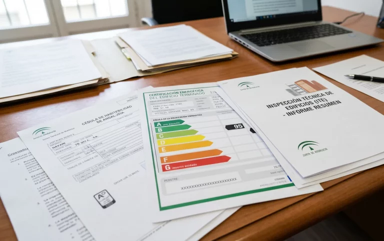 Papeles con certificado energetico,cedula de habitabilidad y ITE.