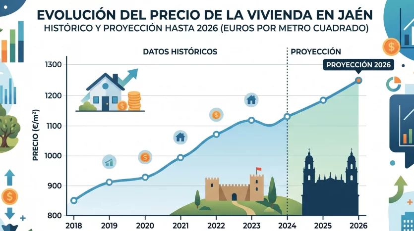 Gráficos de evolución de precios de Jaén.