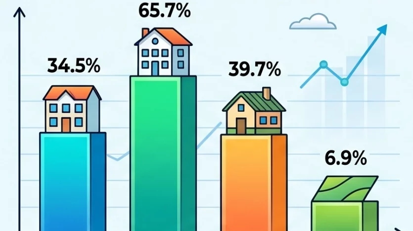 Infografia tipos de propiedades en demanda en Alcalá la Real