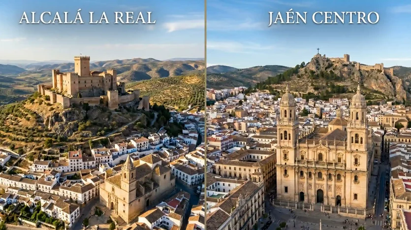 Comparacion vivir en Alcalá la Real vs Jaén centro